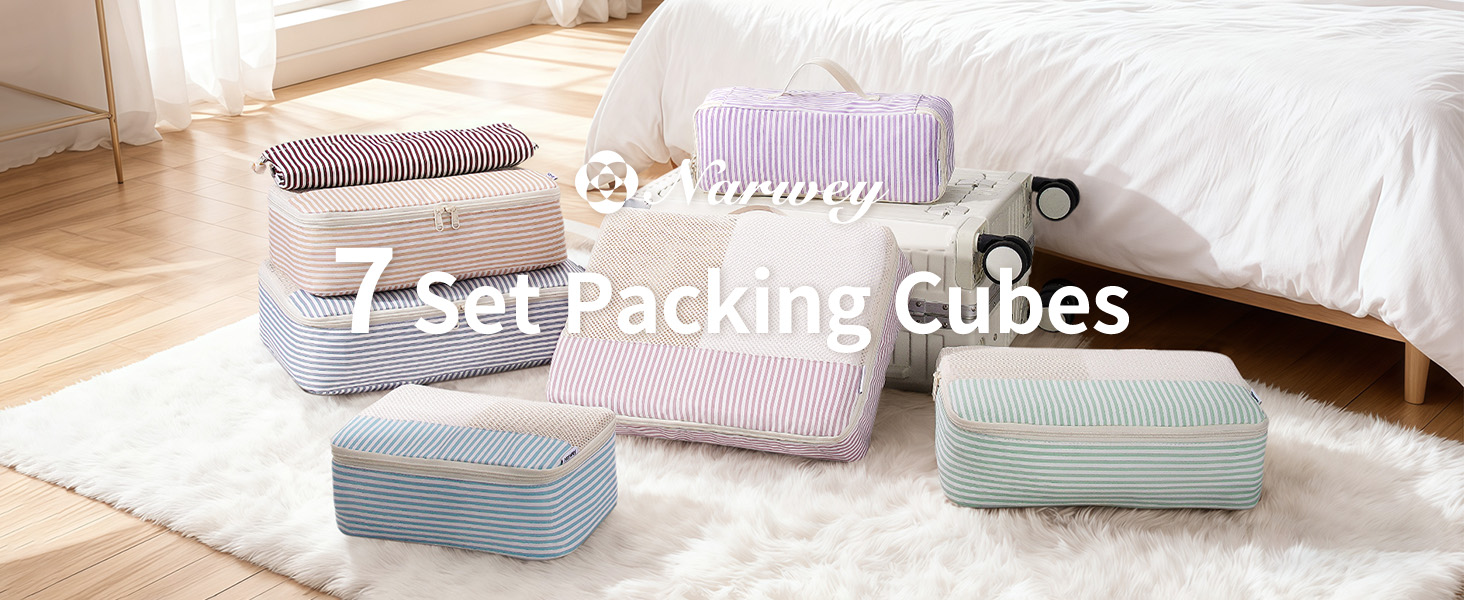 Набір органайзерів для валізи Narwey (7 шт.), кубики для пакування, органайзер для рюкзака, аксесуари для подорожей