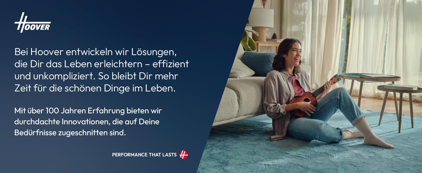 Бездротовий пилосос Hoover HF1 Plus з Anti-Hair Wrap, паркуванням та LED-підсвічуванням, HEPA 6-фільтр, 45 хв роботи, ідеальний для алергіків