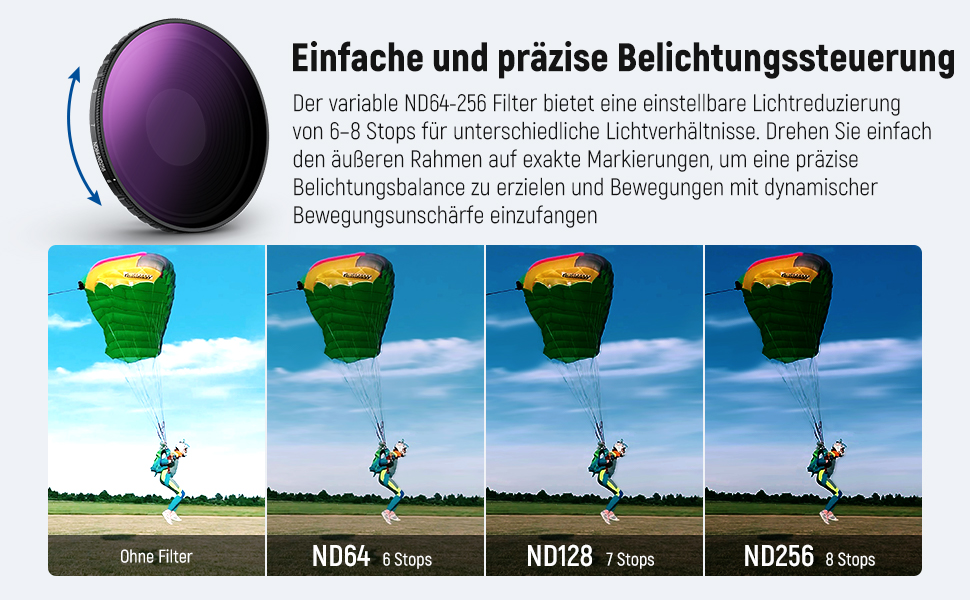 NEEWER Набір фільтрів ND для DJI Osmo Action 3/4/5 Pro, 6 шт. (ND8, ND16, ND32, ND64, ND1000, CPL), аксесуари для екшн-камери