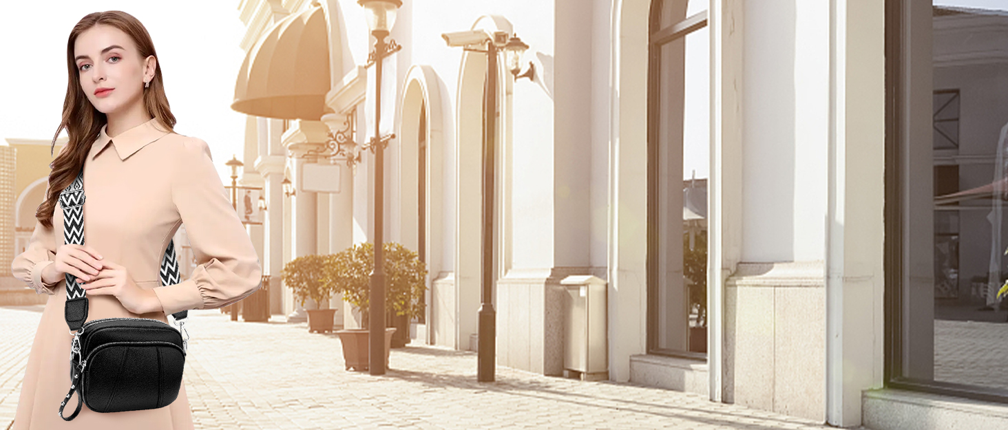 Сумка жіноча через плече кросбоді з натуральної шкіри лілового кольору, стильна, з широким ременем та відділенням для карт