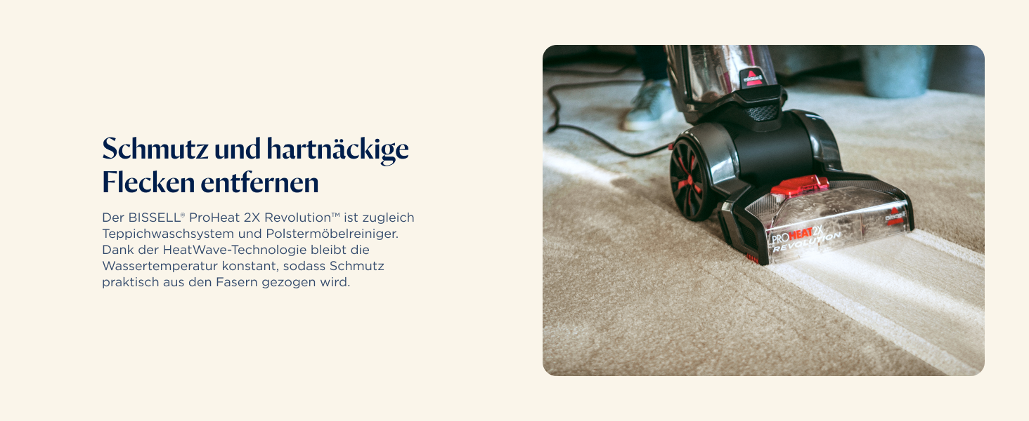 BISSELL ProHeat 2X Revolution: професійний мийник килимів та м'яких меблів з HeatWave технологією, 800W