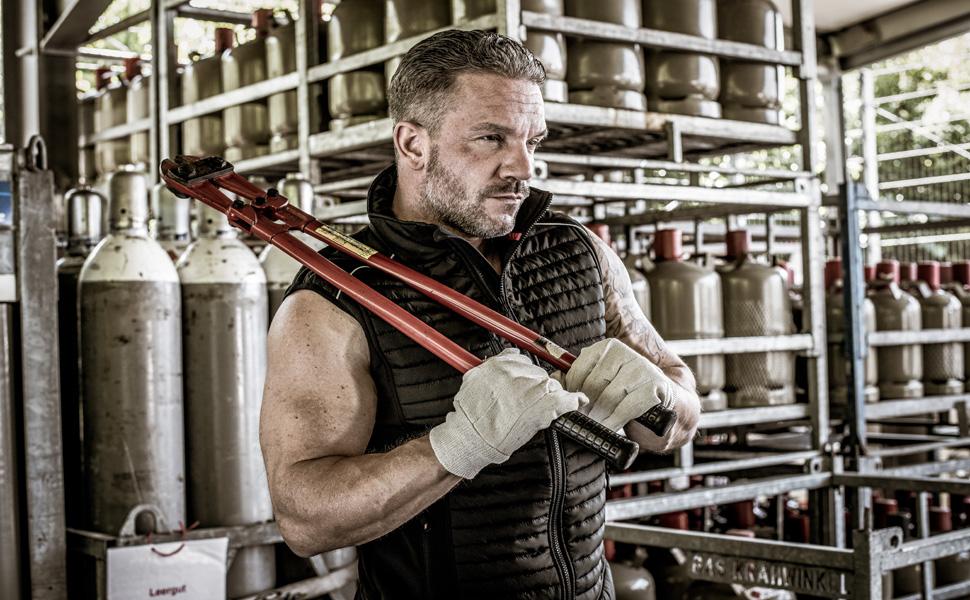 Жилет робочий Nitras Motion Tex Plus з софтшелу та світловідбиваючими елементами - теплий та міцний, чорний, розміри M, XL