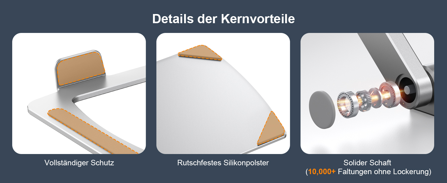 Підставка для ноутбука, алюміній, ергономічна, регульована висота, складна, з вентиляцією, для MacBook Air/Pro та ноутбуків 10-16