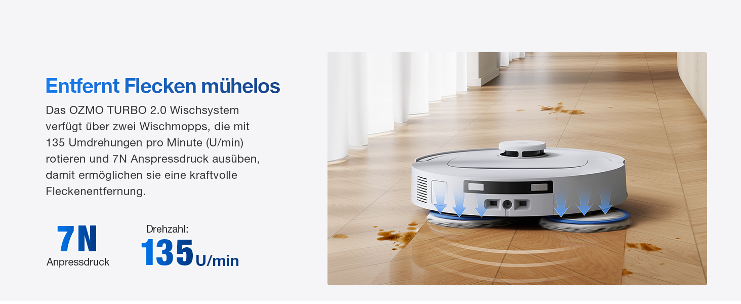 Робот-пилосос ECOVACS DEEBOT T30S PRO з функцією миття, 11000 Па, технологія ZeroTangle, миття гарячою водою 70°C, TruEdge™ для миття країв, акумулятор 6400mAh, AI-уникнення перешкод (T30C OMNI Gen2 W)