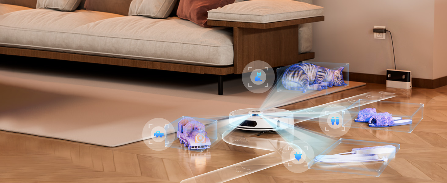 Робот-пилосос Tesvor S8 Pro з функцією миття - 8000Pa, LiDAR-навігація, 240 хв роботи, керування через додаток/Alexa, для прибирання шерсті тварин, килимів та твердих підлог