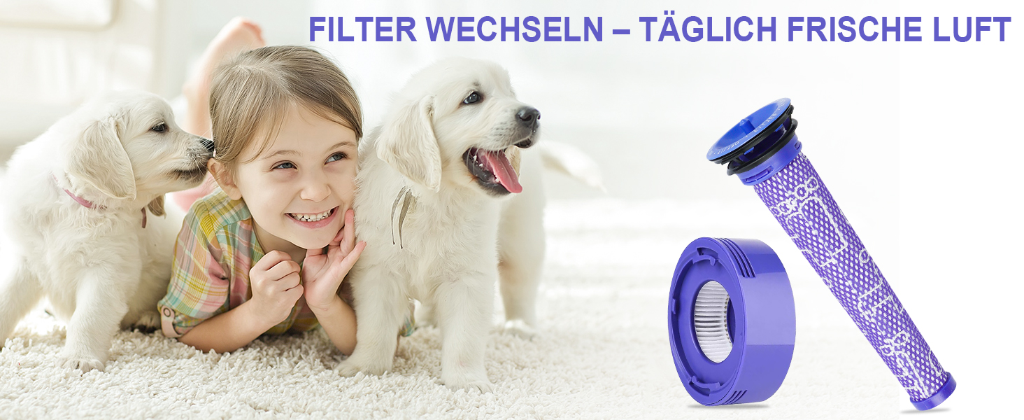 Фільтри для пилососа Dyson V11/V15 (3 шт) - Waitley, сумісні з SV14, SV17, SV22 Detect Animal, Absolute, Extra, Pro, Torque Drive (#970013-02)