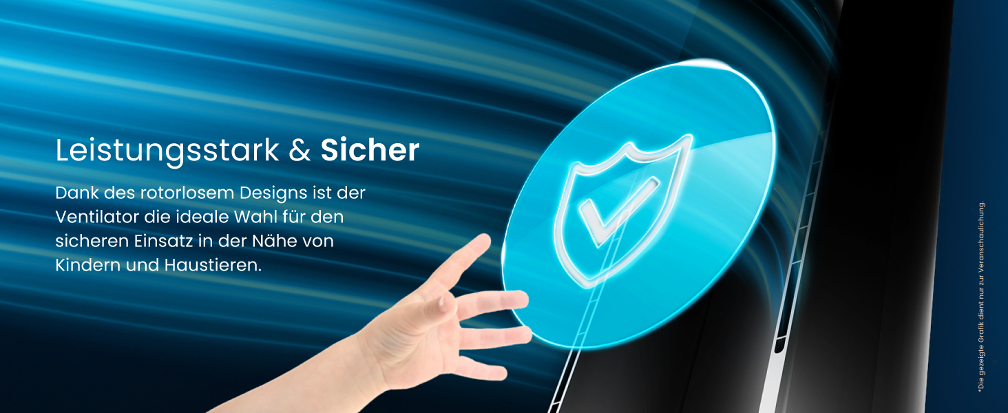 Вентилятор Pro Breeze 101 см з ротором, осцилюючий, з пультом, LED-дисплеєм, 6 швидкостей, тихий, 5 режимів, авто-обертання 60°, таймер 7 год, чорний