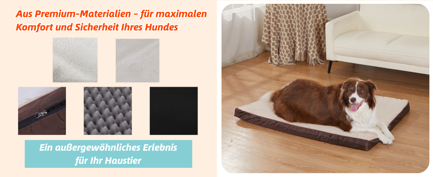 Ортопедичний лежак для собак малого та середнього розміру, трансформується (холодне/тепле), знімний та пральний, водонепроникний, темно-сірий, 75x50x7 см, розмір M