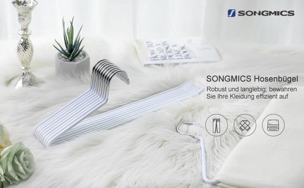 Панчохи SONGMICS, набір 20 шт., білі, відкриті, антиковзні, 38 см - для штанів та спідниць