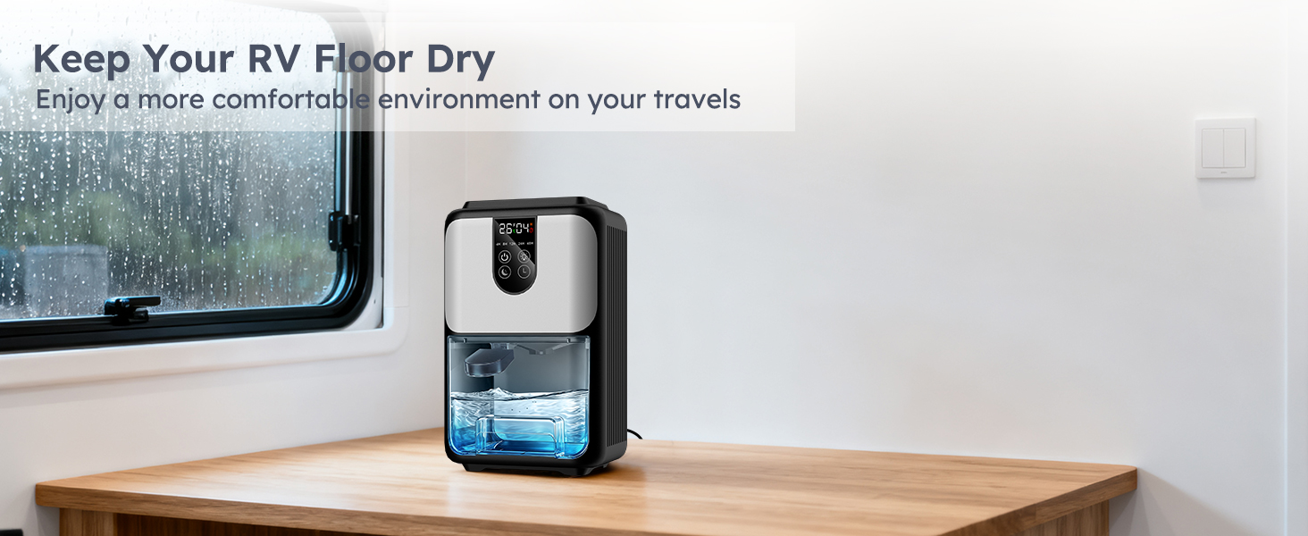 Електричний осушувач повітря 1800 мл з автовимкненням, тихий осушувач для дому з 7 кольоровою підсвіткою, таймером 48 годин - ідеальний для спальні, ванної кімнати, підвалу, кемперу та шафи. Сірий колір.