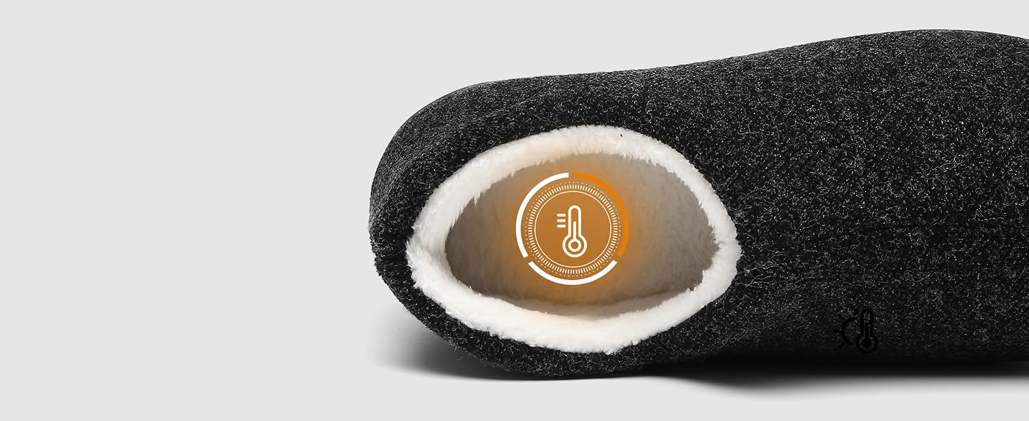 Тапочки халатні зимові Mishansha, чорні, з меморі-піною, розмір 39-48