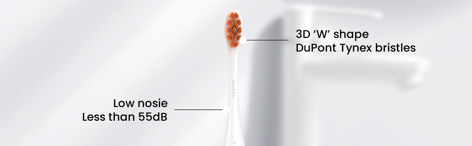 Електрична зубна щітка Oclean Flow: звукова, 5 режимів, DuPont, біла, IPX7, до 180 днів роботи