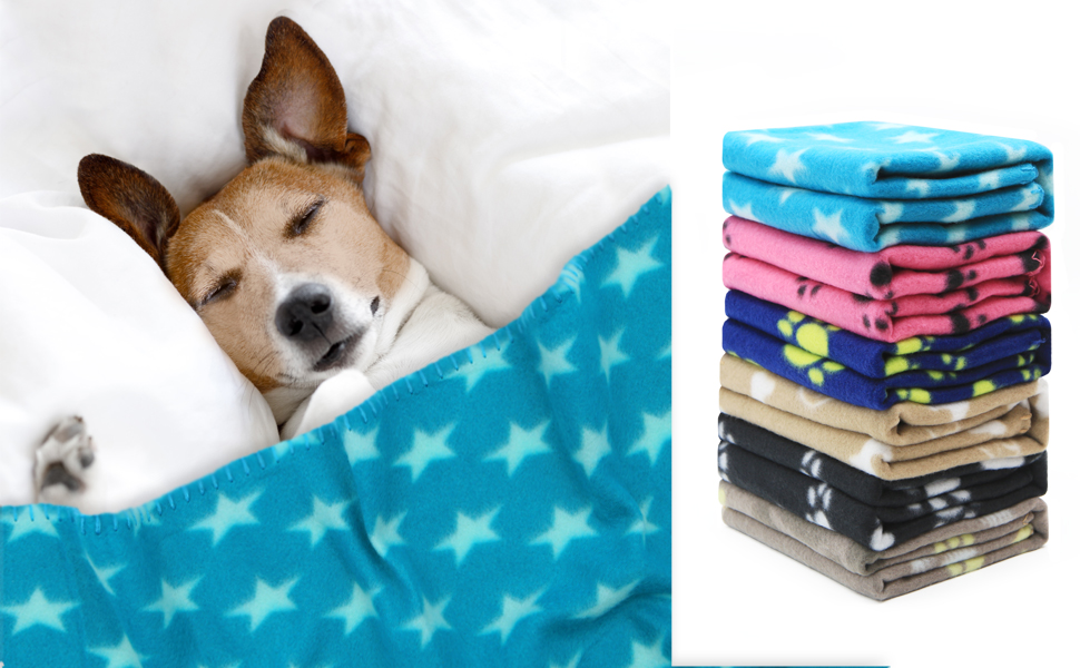 6 м'яких флісових пелюшок для собак, котів, тварин (60 x 70 см)