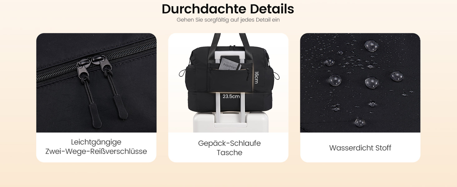 Сумка-валіза LOVEVOOK для жінок, легка клінічна/пологова сумка, спортивна сумка-дуфл, валіза для подорожей, ручна поклажа, водонепроникна з відділенням для взуття, бежева, M-30L