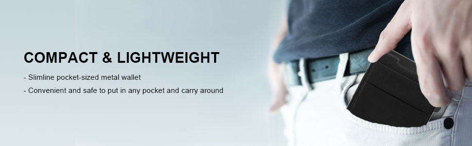 RFID-захисний картхолдер Pop-up, гаманець-картхолдер з монетницею, чорний