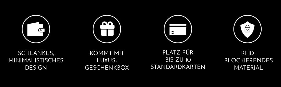 Гаманець чоловічий RFID захист Stealth Wallet - мінімалістичний алюмінієвий картхолдер зі шкіри (срібний/чорний)