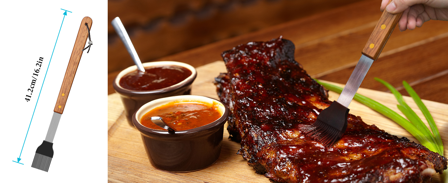 Набір аксесуарів для гриля 4 шт. з високоякісним гриль-посудом (щипці, лопатка, виделка, щітка та сумка) для приготування їжі на задньому дворі, кемпінгу та відпочинку на природі. Ідеальний подарунок для чоловіків.