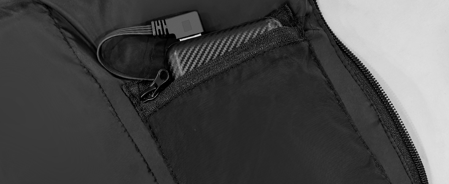 Електрична гріюча жилетка Fernida для чоловіків та жінок, 8 зон нагріву, 3 температурні режими, з Powerbank, для зимових активів на відкритому повітрі, чорна, розмір S