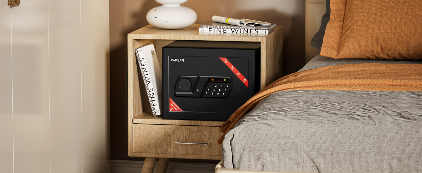 Касовий сейф KABISAFE 25L: надійне зберігання грошей, документів та коштовностей. Сейф для дому з цифровим замком, сигналізацією та висувним ящиком. Встановлюється у стіну.