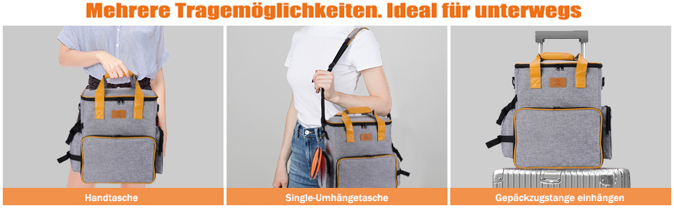 Сумка для собак Ownpets: дорожня сумка з набором аксесуарів (2 контейнери для корму, 2 миски, ремінь) сірого кольору