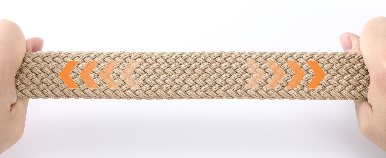 Плетений ремінь WERFORU: еластичний жіночий/чоловічий ремінь з пряжкою кольору хакі, 110 см