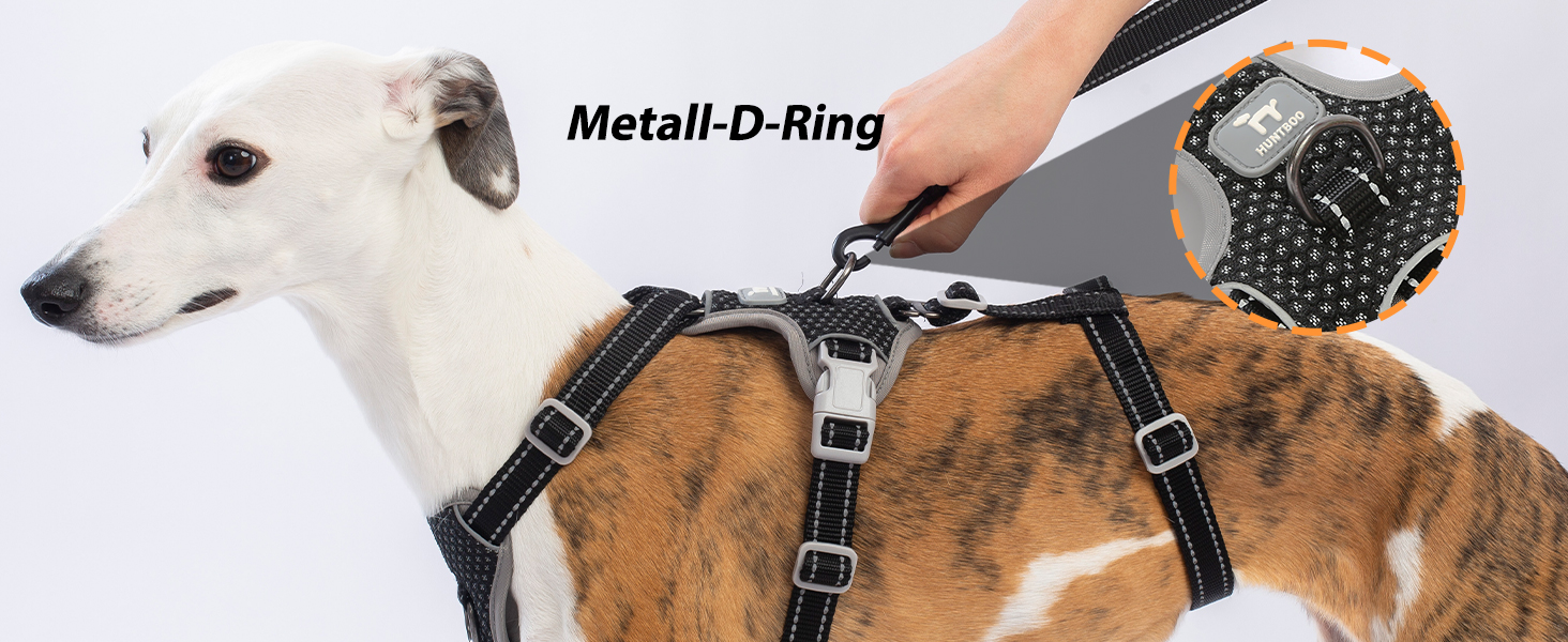 Шлейка для собак Huntboo, анти-витік, для панічних собак, світловідбиваюча, регульована, легка, чорна, розмір S, 1 шт.