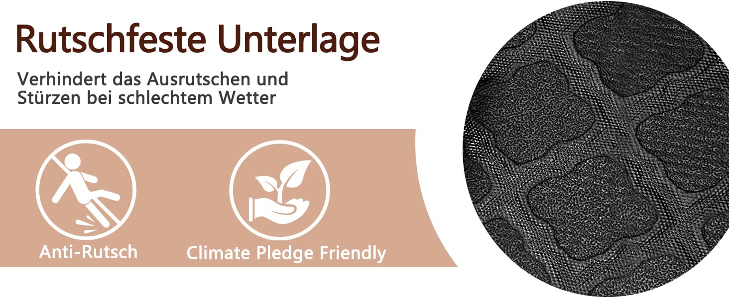 Придверний килимок Qingbei Rina 60x90 см, протиковзний вологопоглинаючий килим для входу, саду та тераси, коричневий, прямокутний