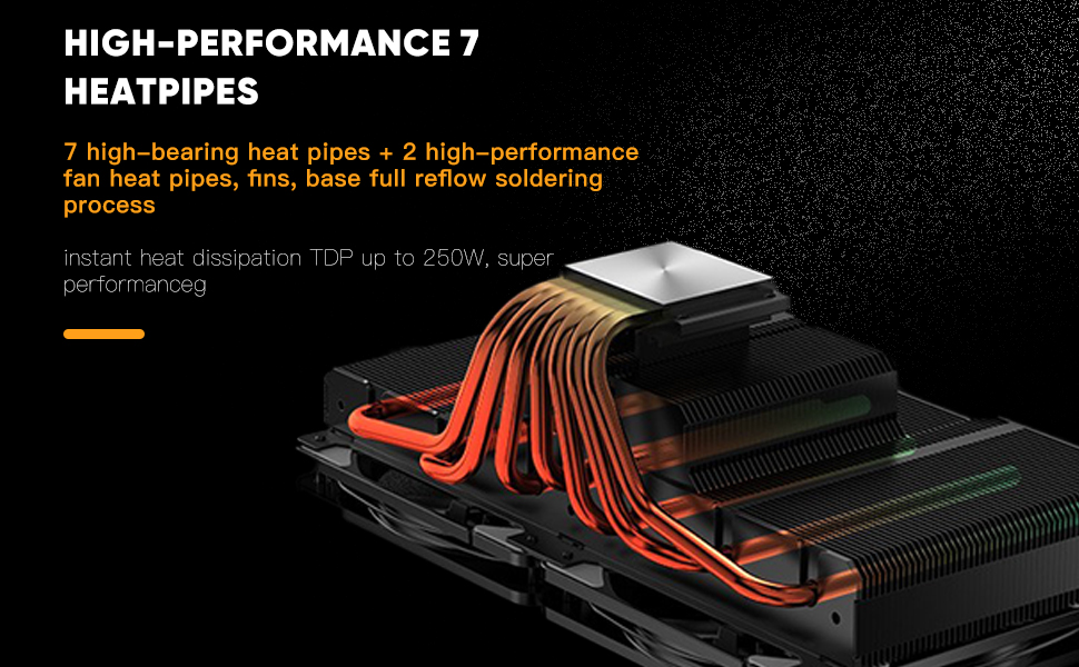 Охолоджувач CPU TZMRIT KF200 з 2 тепловими трубками, RGB LED, чорний, 9см, 2200RPM, для LGA115X/1200/17XX/1366, FM1/FM2/AM2/AM3/AM4/AM5