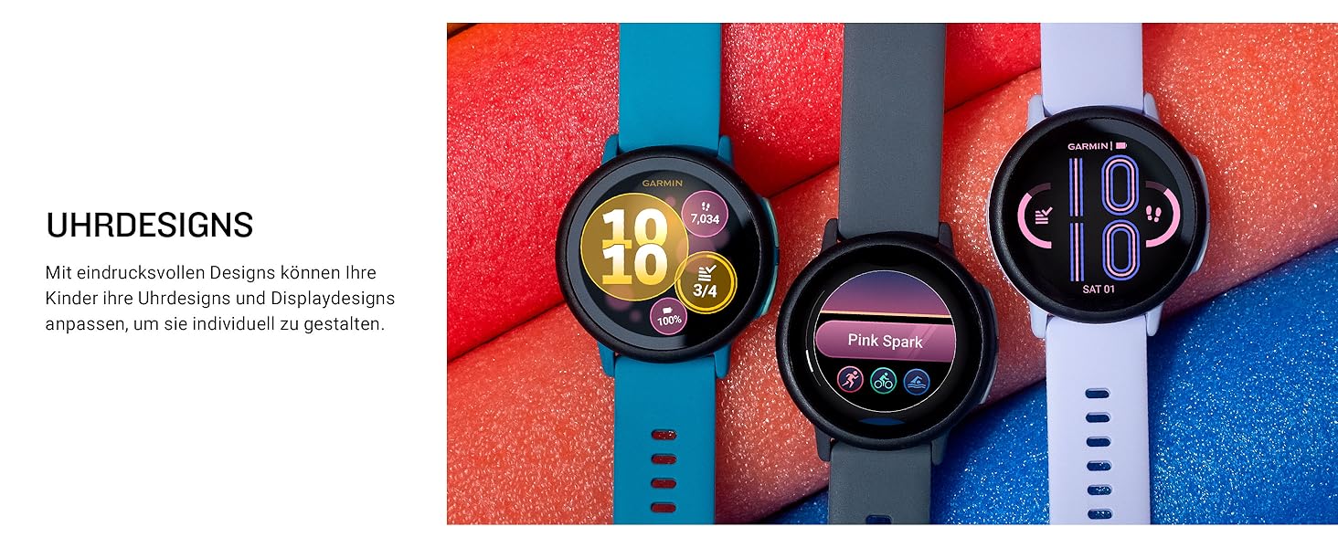 Дитячий розумний годинник Garmin Bounce 2 LTE (43 мм) - турквіс (сірий), AMOLED дисплей, 2 дні роботи, GPS, SOS, режим школи