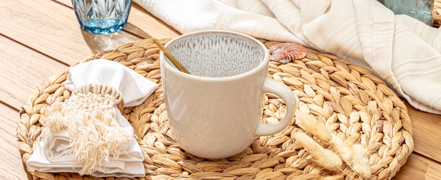 Набір посуду SÄNGER Kreta 24 частини, 6 осіб, керамічний посуд, блакитний з кремовим, VALUE COLLECTION