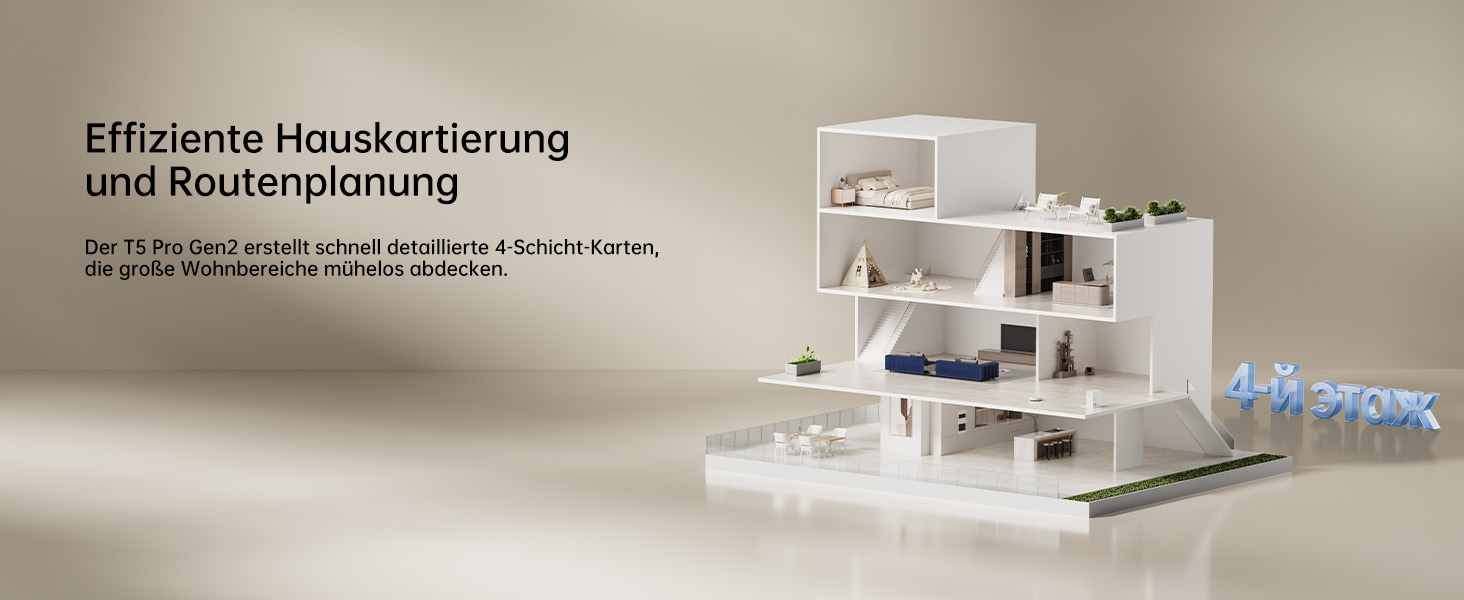 Робот-пилосос JONR T5 Pro Gen 2 з функцією миття, 15000Pa, сушка гарячим повітрям, антизаплутування, LiDAR-навігація, док-станція