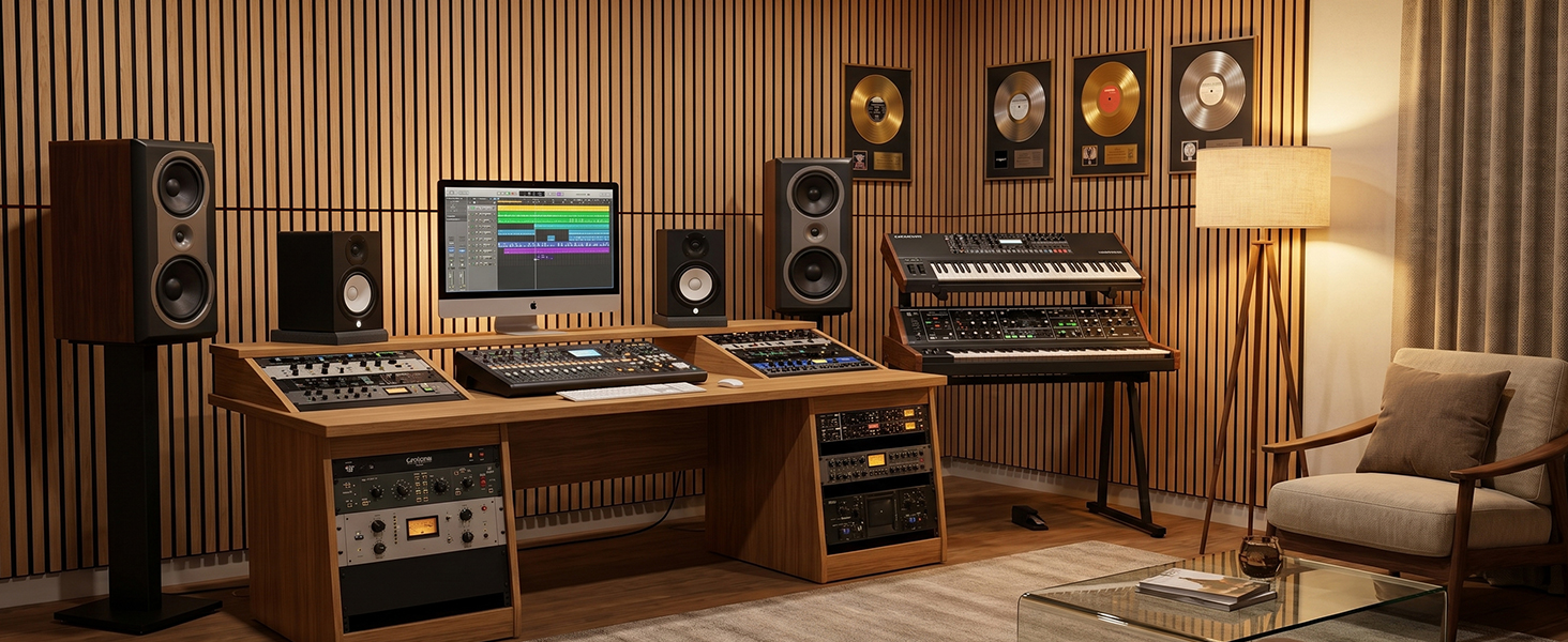 Акустичні панелі Soundsbay самоклейні, дуб (Oak), 120×60×0.9 см, набір 4 шт (2.88 м²)