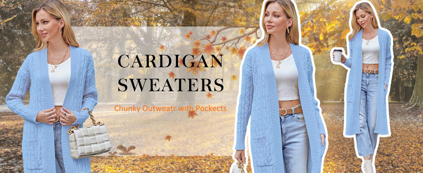 Saodimallsu В'язаний кардиган для жінок, великий в'язання, відкритий спереду, з кишенями, світло-зелений, XL