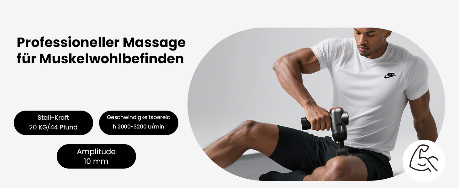 Bob & Brad C2 Deep Tissue Massage Gun - Muscle Massager with 5 Speed Settings & 5 Attachments for Home, Office, Workout, Recovery & Pain Relief - Black