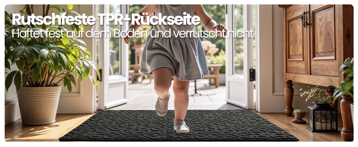 При Entrance килимок DEXI 60x90 см, протиковзний вбираючий килим для входу, передпокою та тераси, антрацит