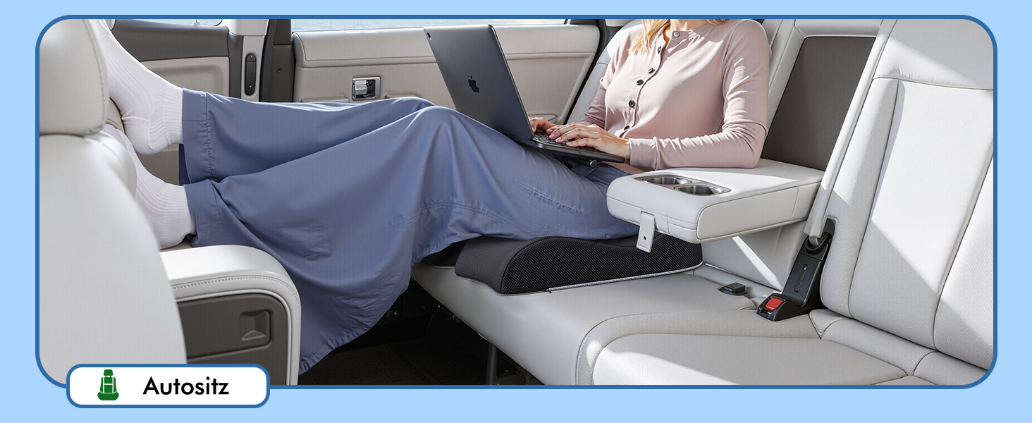 Подушка ортопедична з піни Memory Foam Benazcap для сидіння: зняття тиску, для авто, офісу, геймінгу, дому. Знімний чохол (45x41x8 см)