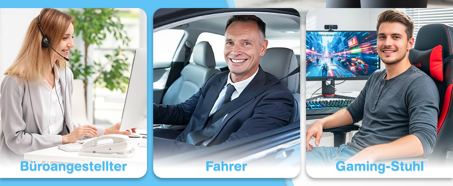 Подушка для сидіння POOTACK - для офісного крісла та авто, комфорт, піна з пам'яті, дизайн з отворами та U-подібною формою, чорний