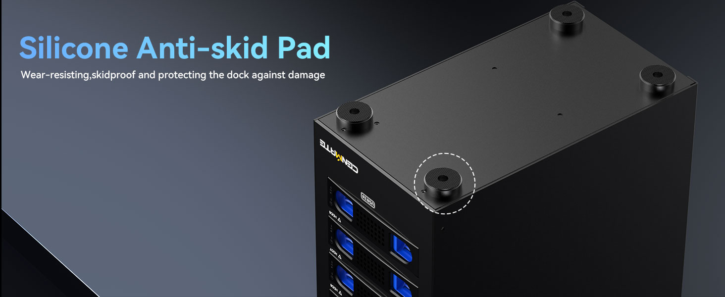 Корпус для жорстких дисків CENMATE з 8 відсіками (2.5'/3.5') SATA HDD/SSD, USB 3.0, Daisy Chain, DAS