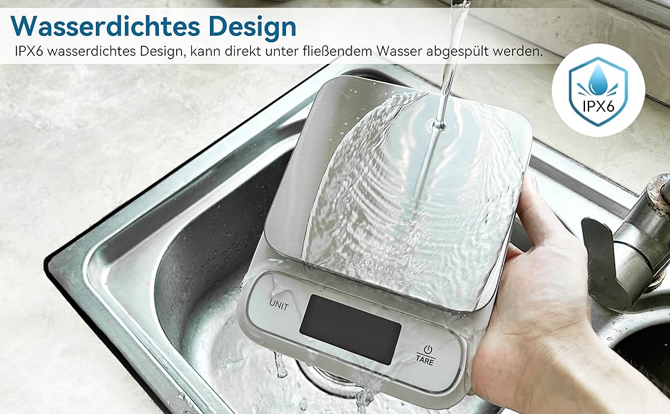 Кухонні ваги BOMATA, цифрові, 5 кг, точність 0,1 г, з підсвічуванням, платформа з нержавіючої сталі, білий колір