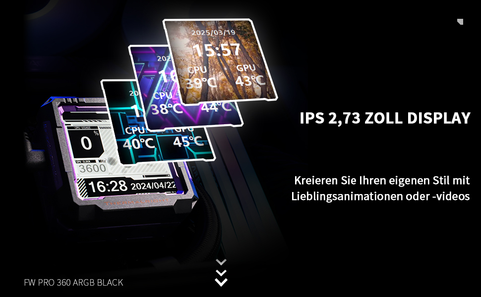 Система рідинного охолодження процесора Thermalright Frozen Warframe 360 ARGB Black з 2.4