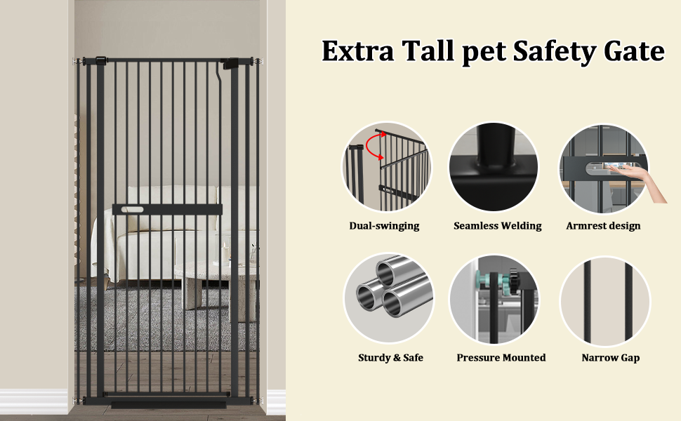 Захисне гiтер для домашнiх тварин Xifamniy, 155 см, без свердлiння. Безпека для дiтей та тварин