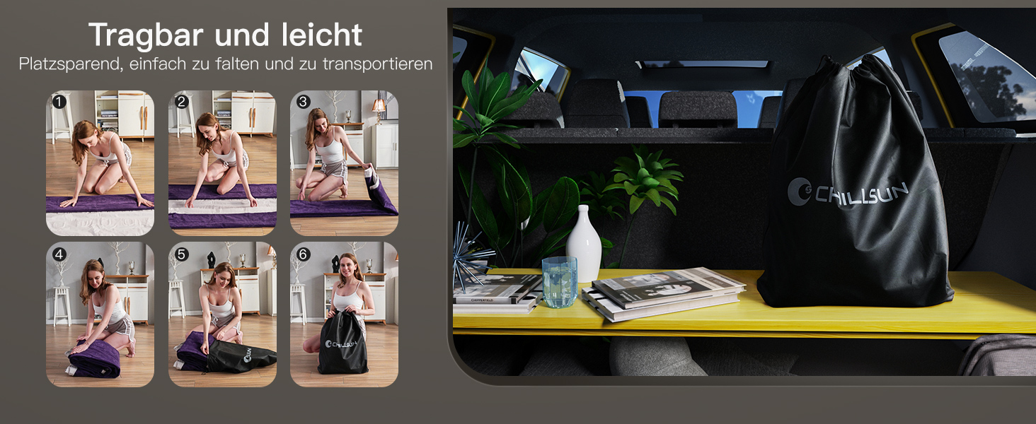 Надувний матрац CHILLSUN 190x100x40 см з вбудованим насосом. Самостійно надувний, для дому, гостей, кемпінгу та подорожей. Односпальний/Twin матрац 41 см