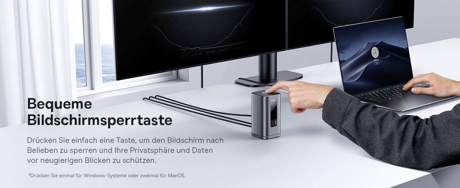 Базаус Док-станція USB-C 12-в-1 для ноутбуків Dell/HP/Lenovo/Asus/Acer/Mac, 2 монітори 4K HDMI, 10Gbps USB-C/A, 100W PD, Gigabit Ethernet