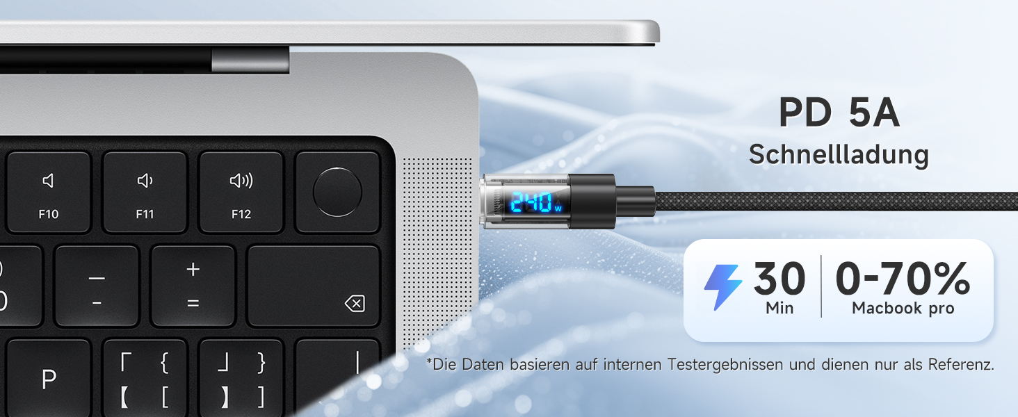 Кабель USB-C RAVIAD 240W, 1м, PD3.1, USB-C - USB-C, нейлон, для iPhone, Galaxy, Pixel, iPad, MacBook, 240W, чорний