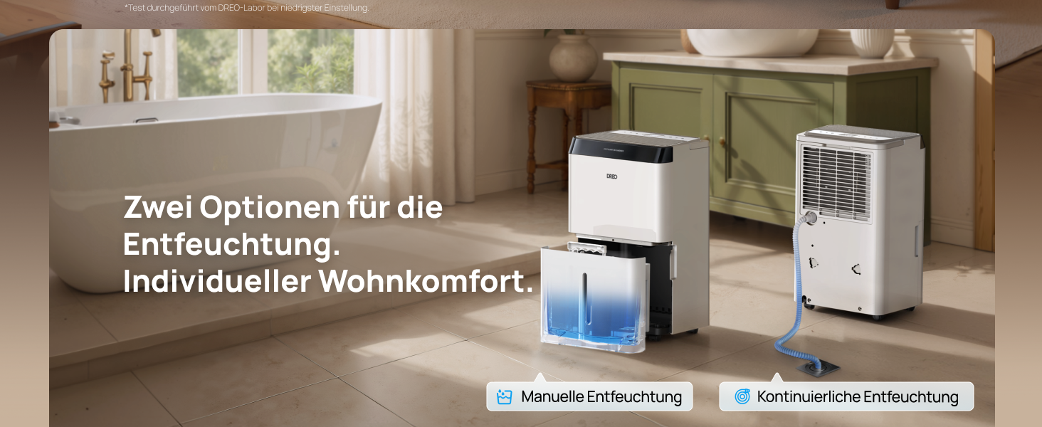 Dreo Розумний осушувач повітря /24h, для приміщень 37 м² – енергоефективний та тихий – керування через App & Alexa – 3 режими, таймер, регульована вологість, з відводом води, для спальні та ванної кімнати, білий (20L, чорний)