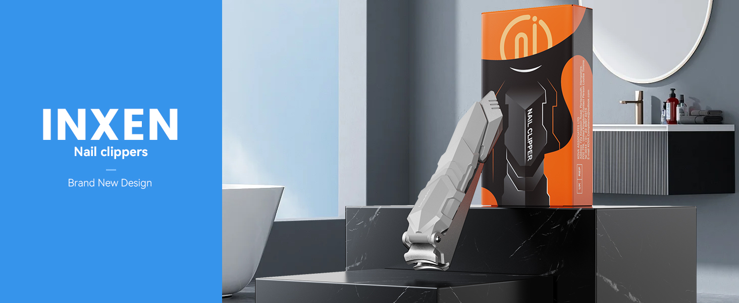 Професійний кусачковий манікюрний інструмент з контейнером для збору обрізаних нігтів, для пальців та п'ят, з нержавіючої сталі, великий, срібний (3,5x0,79 дюйма)