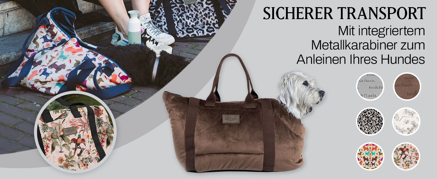 Сумка-переноска для собак Portland Lobna – 44x26x32 – для маленьких собак до 7 кг – комфортна та стильна переноска – миється та екологічна