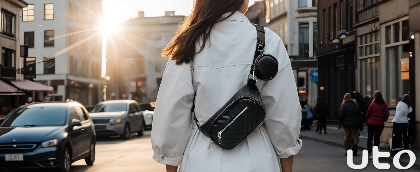 Жіночий гаманець UTO з PU шкіри, багатофункціональний на замку, клатч для телефону (1285, чорний)