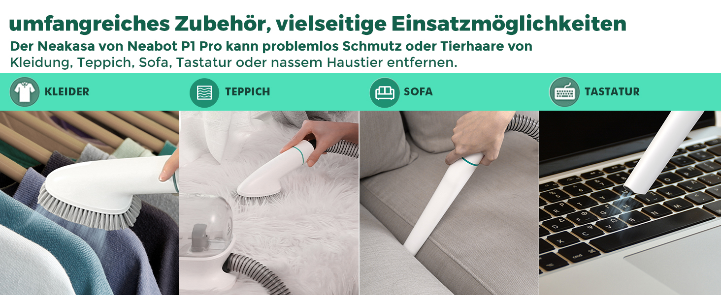 Машинка для стрижки собак Neabot Neakasa P1 Pro з пилососом для шерсті, 13000 Па, набір для догляду за тваринами, тиха, для собак, котів, видалення шерсті, 5 інструментів