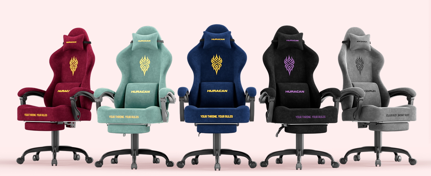Ігрове крісло Ferghana Ergonomic Gaming Chair з оксамиту, з підтримкою попереку та підголівником, офісне крісло для геймерів та роботи (Червоне, LW220)